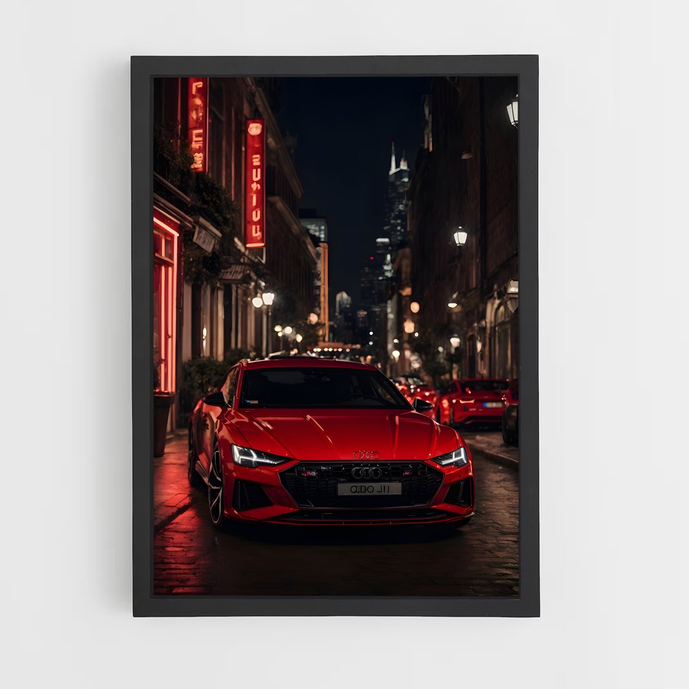 Poster Red City Racer – affiche Audi (vue 2)